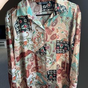 ZARA- Silk blouse